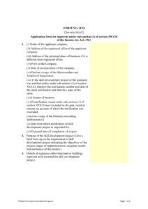 Income Tax Form No. 3CQ Download Application form for approval under sub-section (1)