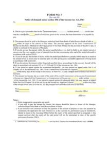 Income Tax Form No. 7 Download Notice of demand under section 156 of the Income-tax Act, 1961