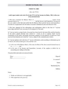 Income Tax Form No.10BC Download Audit report under (sub-rule (12)