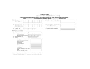 Income Tax Form No.27EQ Download Quarterly statement of collection of tax at source