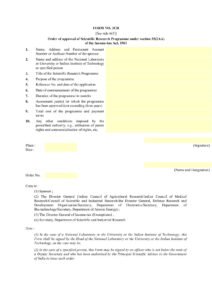 Income Tax  Form No.3CH Download Order of approval of Scientific Research Programme