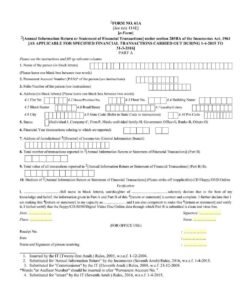 Income Tax Form No.61A (FOR FINANCIAL YEAR 2014-15) Download Annual information