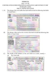 Vehicles Related Form 23A Download Certificate or Registration