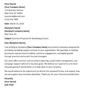 Business Proposal Letter (USA Corporate Format + 5 Winning Samples)