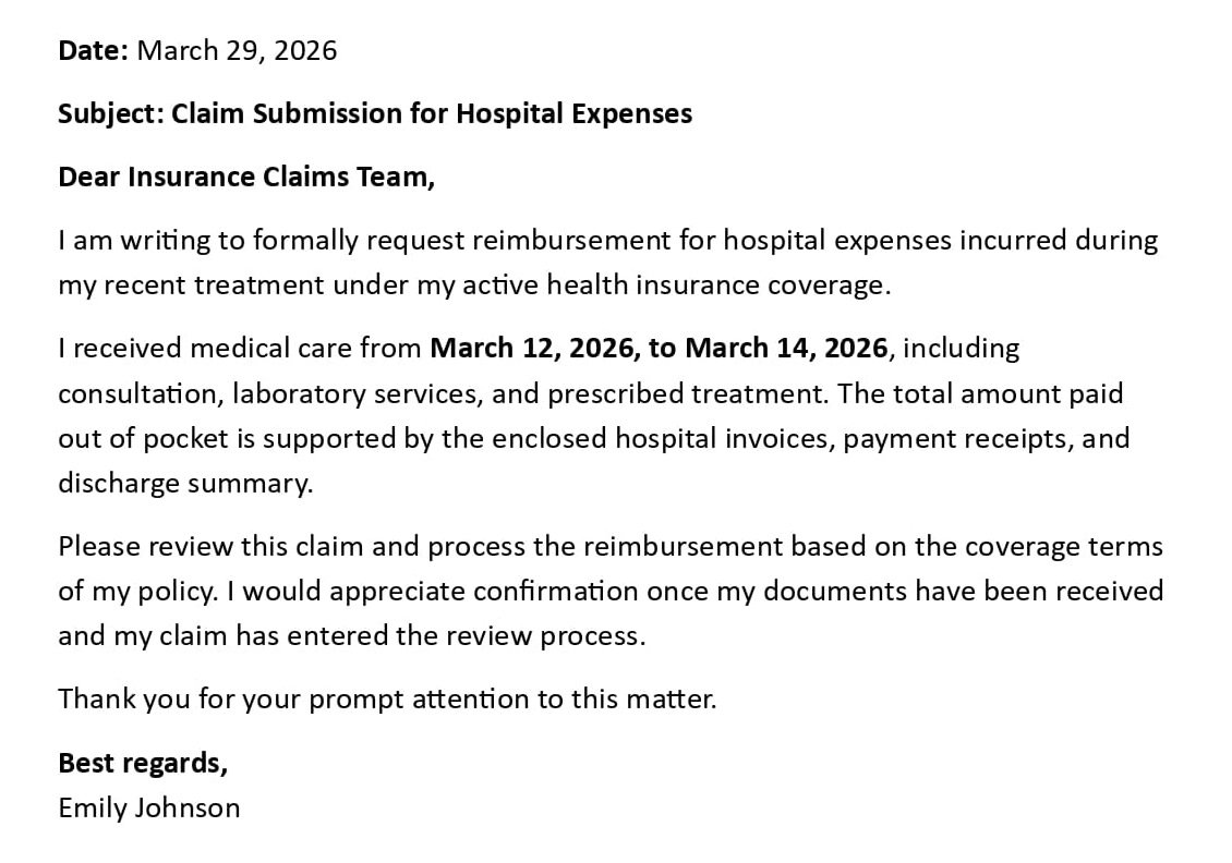 Claim Submission for Hospital Expenses