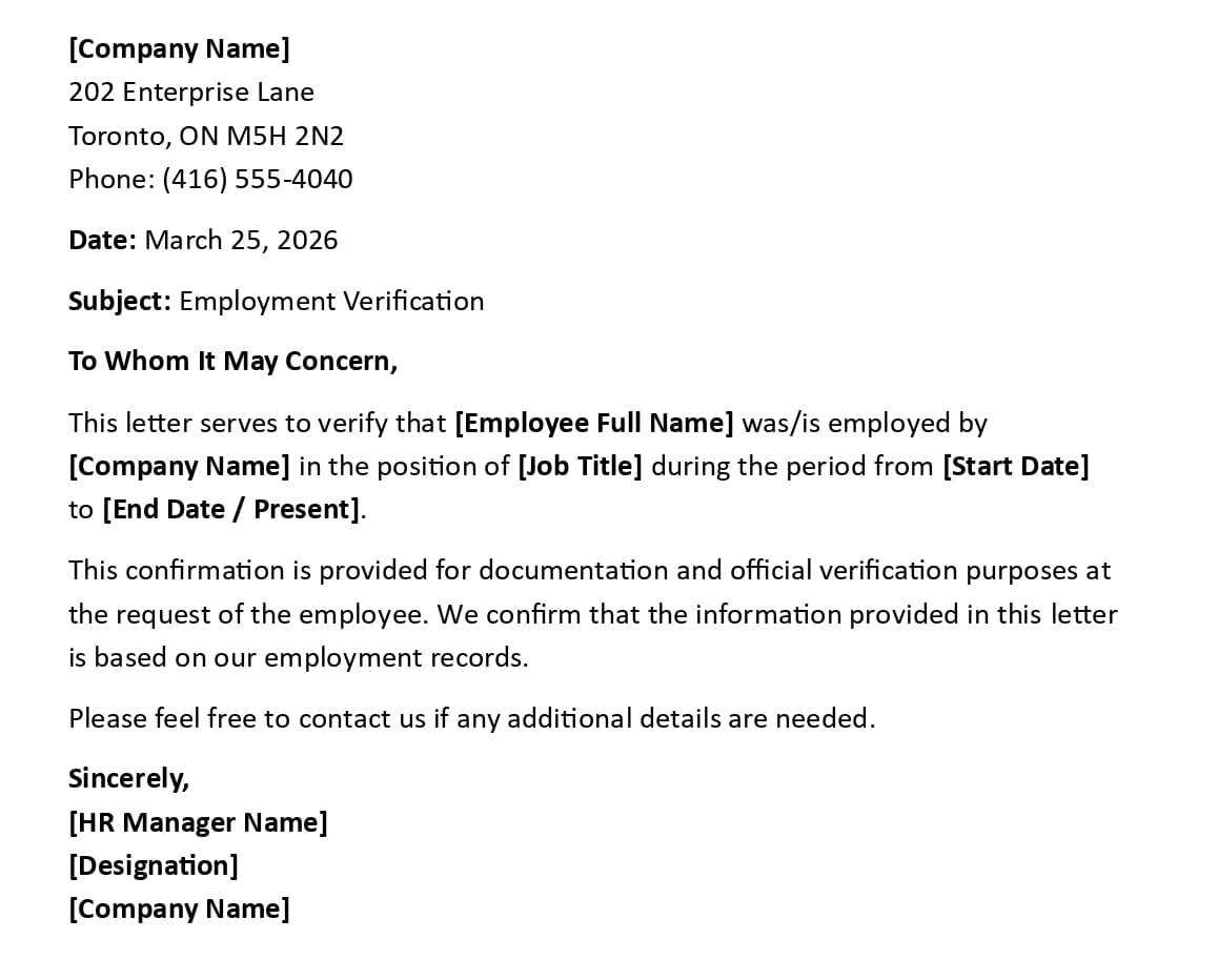 Employment Verification