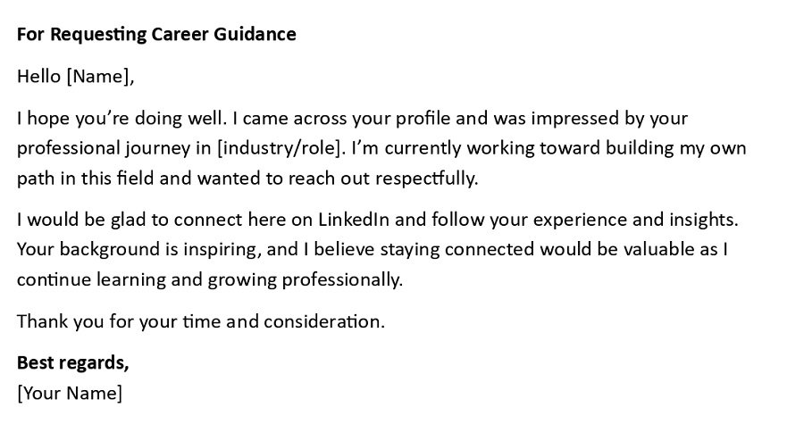 For Requesting Career Guidance