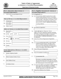 Form G-28 PDF Download – Attorney Representation Form