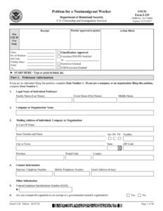 Form I-129 PDF Download – Nonimmigrant Worker Petition