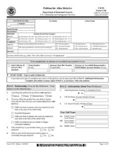 Form I-130 PDF Download – Petition for Alien Relative