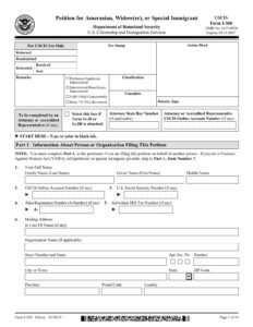 Form I-360 PDF Download – Special Immigrant Petition
