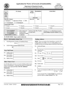 Form I-601 PDF Download – Immigration Waiver Application