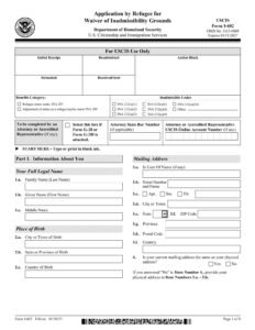 Form I-602 PDF Download – Refugee Waiver Application