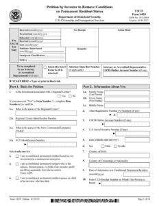 Form I-829 PDF Download – Remove Investor Conditions
