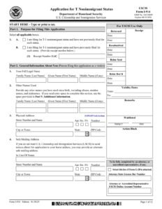 Form I-914 PDF Download – Human Trafficking Victim Status
