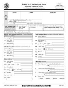 Form I-918 PDF Download – Crime Victim Visa Petition