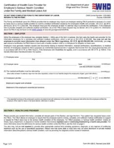 Form WH-380-E PDF Download – FMLA Medical Certification