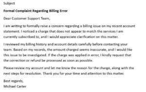Formal Complaint Email (USA Professional + 5 Examples)