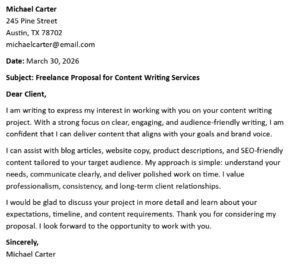 Freelance Proposal Letter (USA Client Format + 5 Examples)