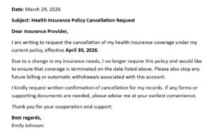 Insurance Cancellation Letter (USA Format + 5 Samples)