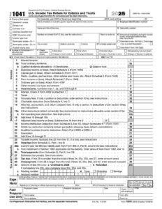 IRS Form 1041 PDF Download – Estates and Trusts Tax Return