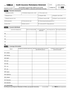 IRS Form 1095-A PDF Download – Health Insurance Marketplace Statement