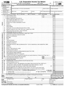 IRS Form 1120 PDF Download – U.S. Corporation Income Tax Return