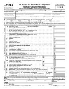 IRS Form 1120-S PDF Download – S Corporation Tax Return