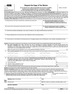 IRS Form 4506 PDF Download – Request for Copy of Tax Return