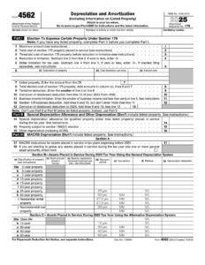 IRS Form 4562 PDF Download – Depreciation and Amortization Form