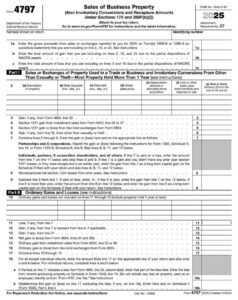 IRS Form 4797 PDF Download – Sales of Business Property