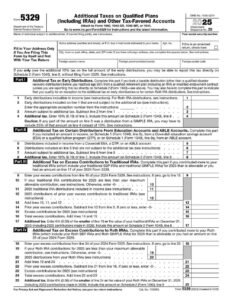 IRS Form 5329 PDF Download – Retirement Plan Additional Taxes