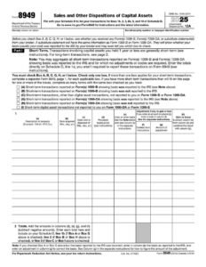 IRS Form 8949 PDF Download – Capital Asset Sales