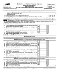 IRS Form 8990 PDF Download – Business Interest Expense Limitation