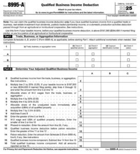 IRS Form 8995-A PDF Download – QBI Deduction Detailed Form