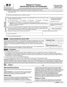 IRS Form W-9 PDF Download – Request for Taxpayer Identification Number Form