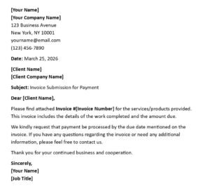Invoice Cover Letter (USA Business Format + 5 Templates)