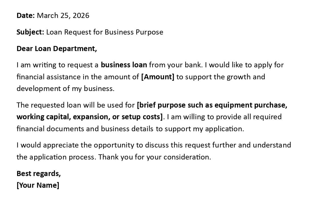 Loan Request for Business Purpose