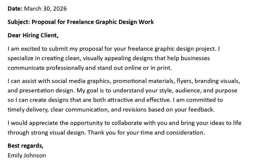 Proposal for Freelance Graphic Design Work