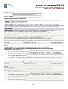 RBC Bank Form - Beneficial Ownership PDF Download