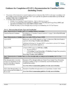 RBC Bank Form - Canadian Intergovernmental Agreement (IGA) Certification PDF Download