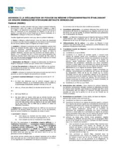 RBC Bank Form - Federal Addendum (French Version) PDF Download