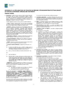 RBC Bank Form - Federal Addendum (French Version) PDF Download