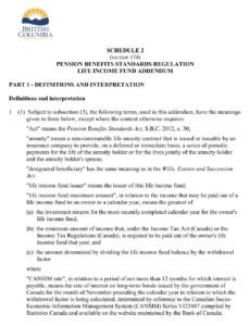 RBC Bank Form - LIF - British Columbia Addendum PDF Download