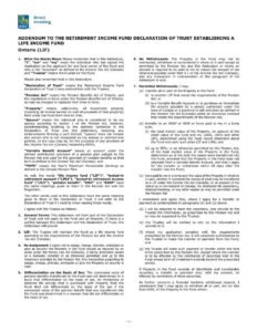 RBC Bank Form -  LIF - Ontario Addendum PDF Download