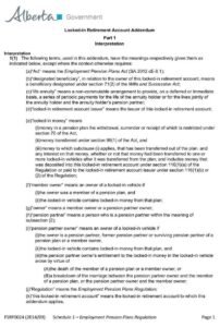 RBC Bank Form - LIRA - Alberta Addendum PDF Download