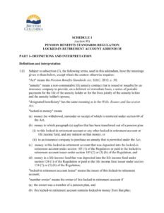 RBC Bank Form - LIRA - British Columbia Addendum PDF Download