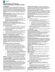 RBC Bank Form - Plan Text (French Version) PDF Download