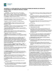 RBC Bank Form - Quebec Addendum (French Version) PDF Download