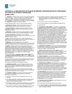 RBC Bank Form - Quebec Addendum (French Version) PDF Download